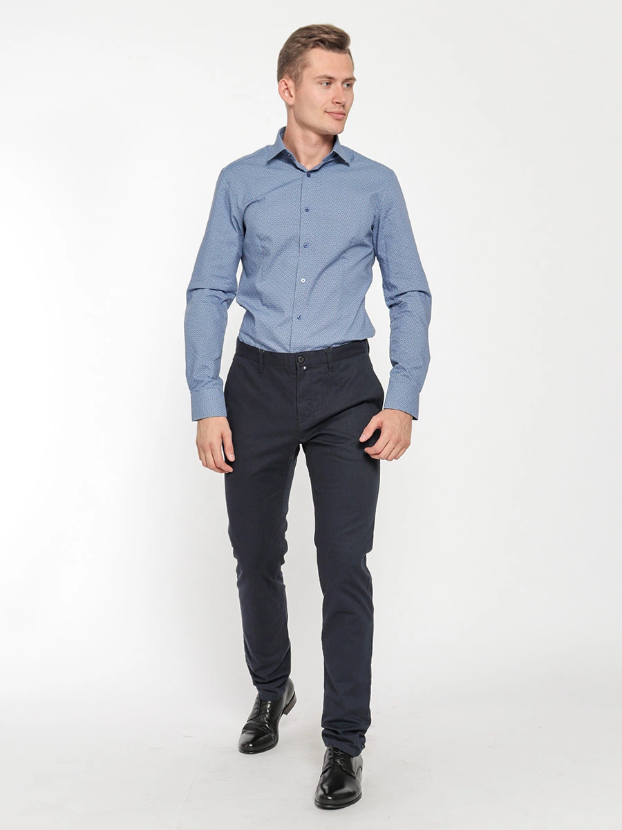 Полуприлегающая рубашка Slim fit с узором